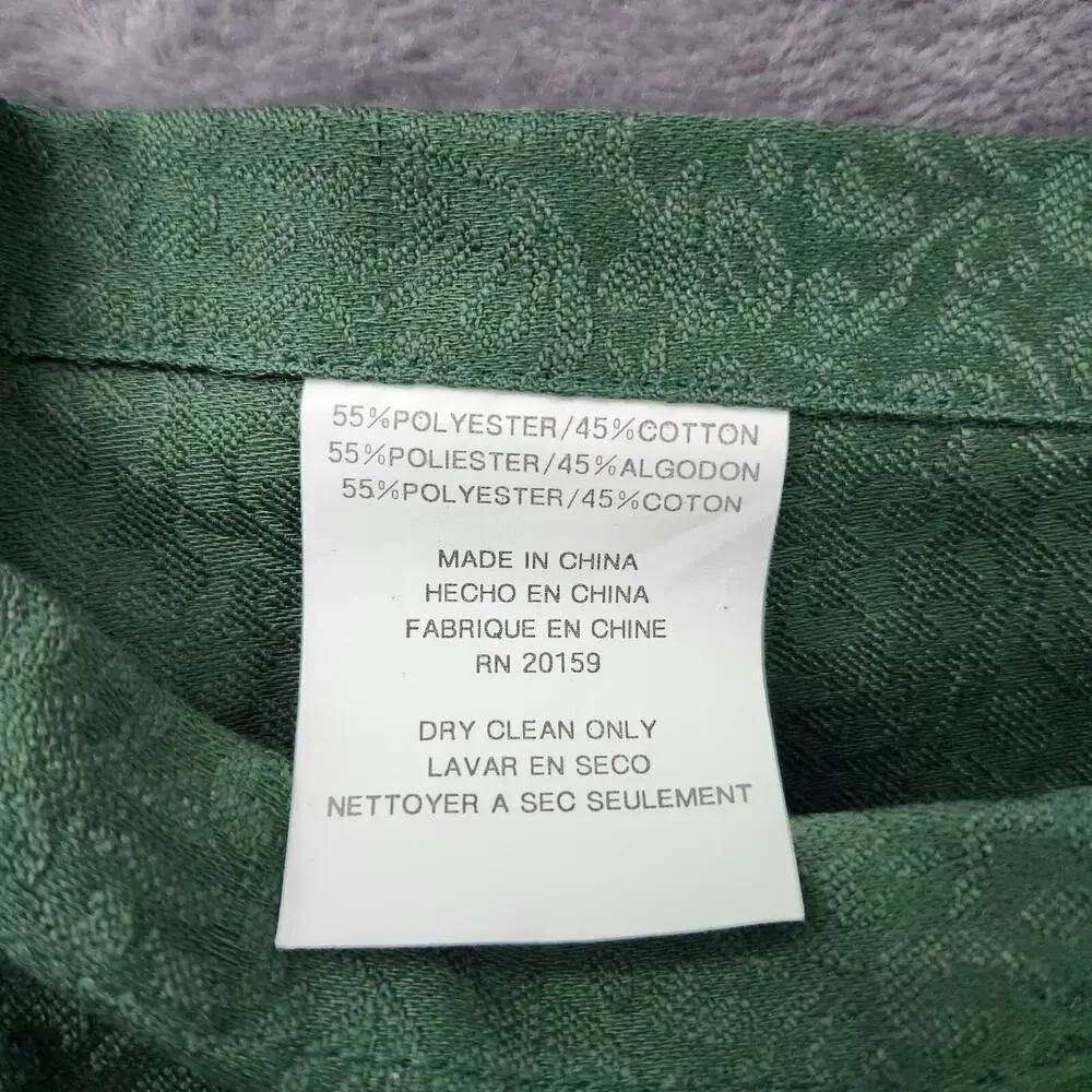Vintage Tab Top Textured Curtain Panel - Green 48 x 80